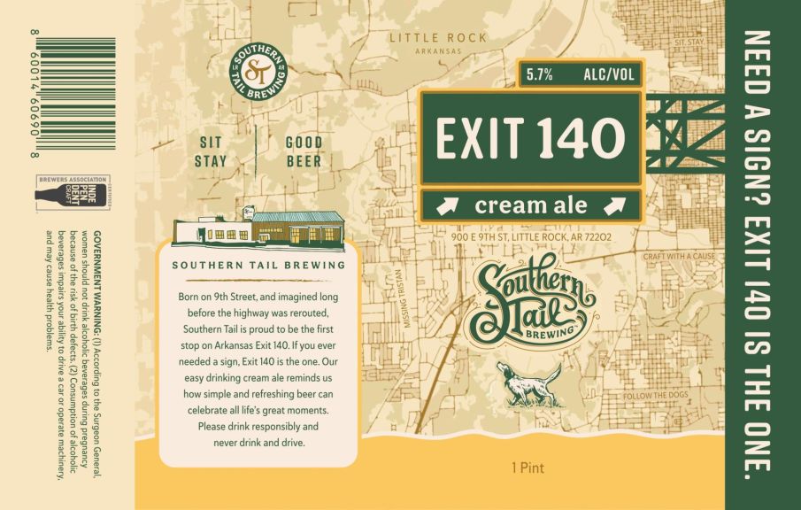 Photo for: Southern Tail Brewing Exit 140 Cream Ale
